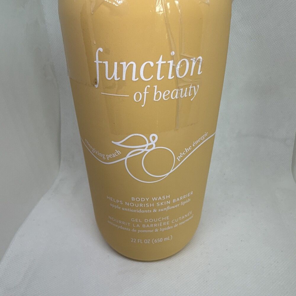 Function of Beauty Energizing Peach Body Wash Gel Vegan Sulfate-Free 22 fl oz